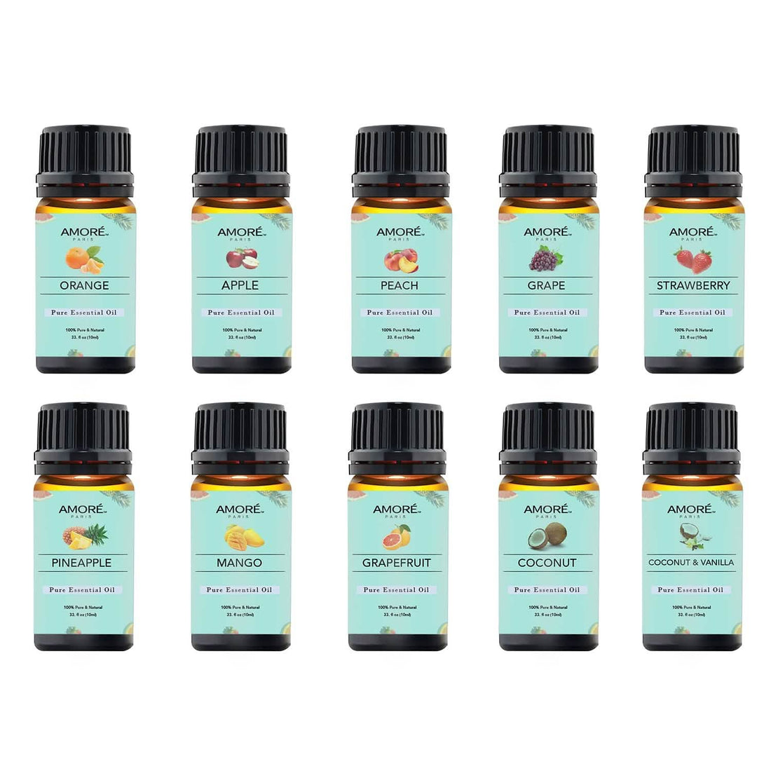 10-Pack: Fruity Fragrance Premium Aromatherapy Diffuser Oils Set For Candle &amp; Soap Making