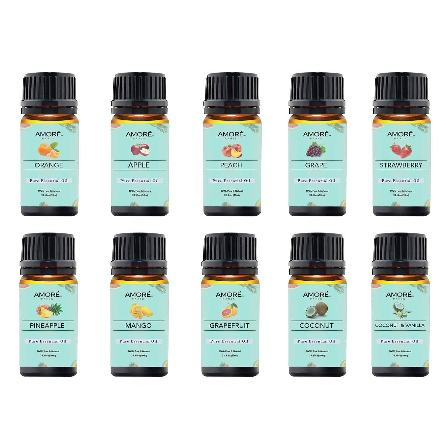 10-Pack: Fruity Fragrance Premium Aromatherapy Diffuser Oils Set For Candle &amp; Soap Making