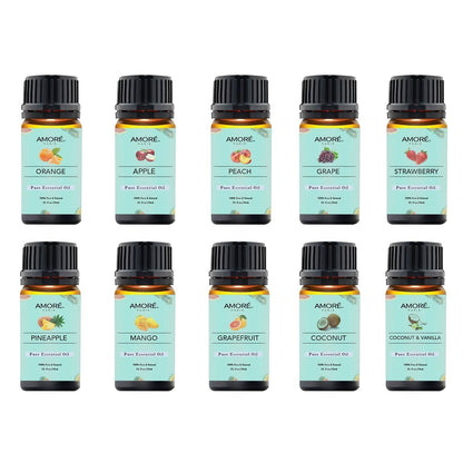 10-Pack: Fruity Fragrance Premium Aromatherapy Diffuser Oils Set For Candle &amp; Soap Making