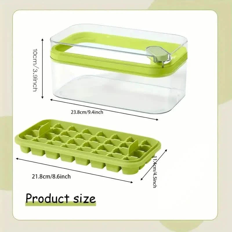 101oz. Ice Cube Tray Set - 64 Pcs Silicone Ice Cube Tray With Lid &amp; Bin