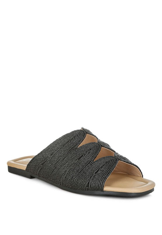 Daisy Doe Raffia Square Toe Flats