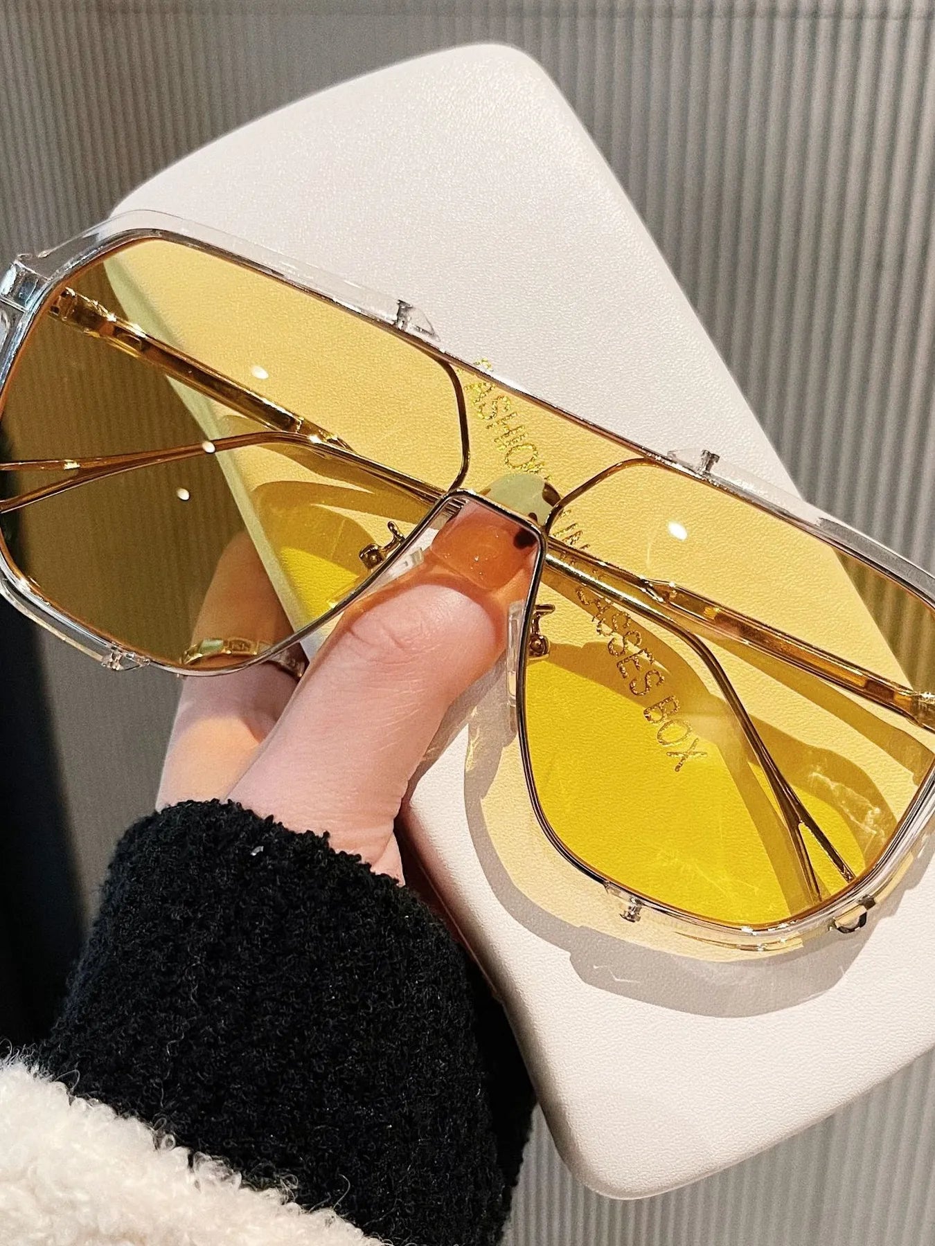 UV Protection Oversized Sunglasses - Loving It Shop