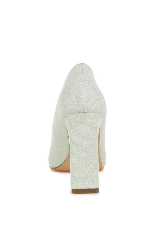 Uboa Slim Block Heel Pumps