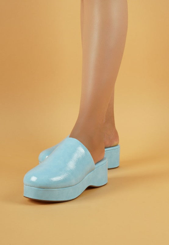 Olori Solid Platform Slip On Mules