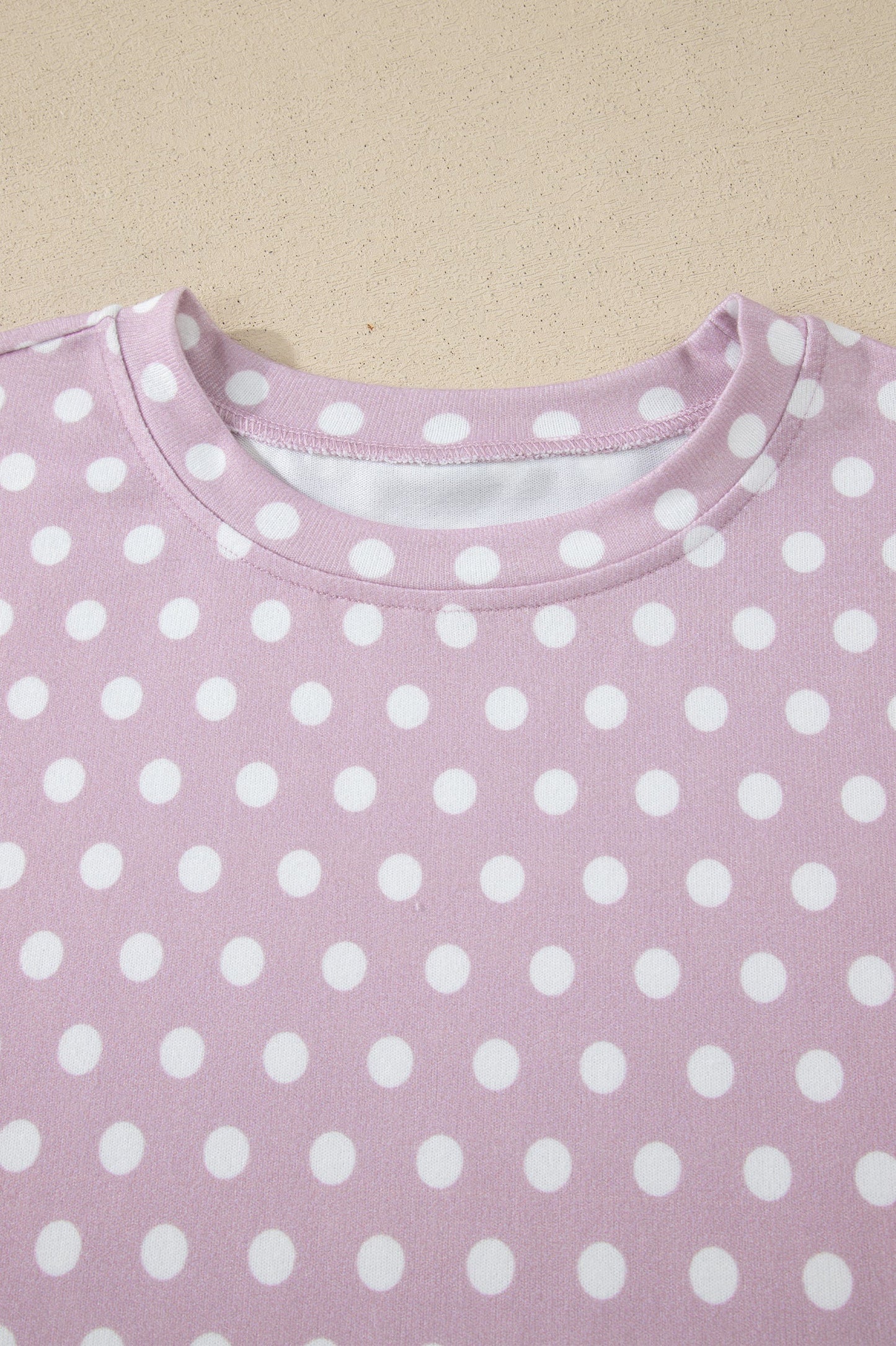 Purple Polka Dot Print Short Set