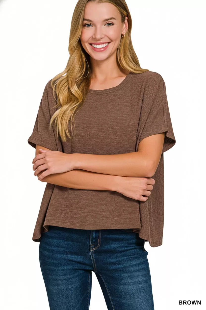 Cotton Slub Oversized Tee