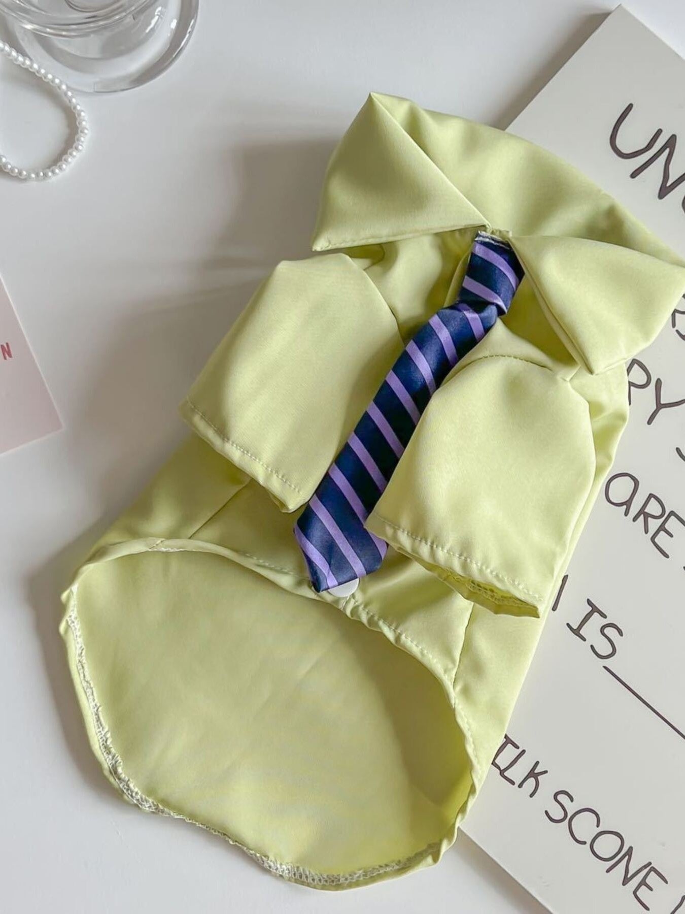 Pet Shirt with Striped Tie - Loving It Shop