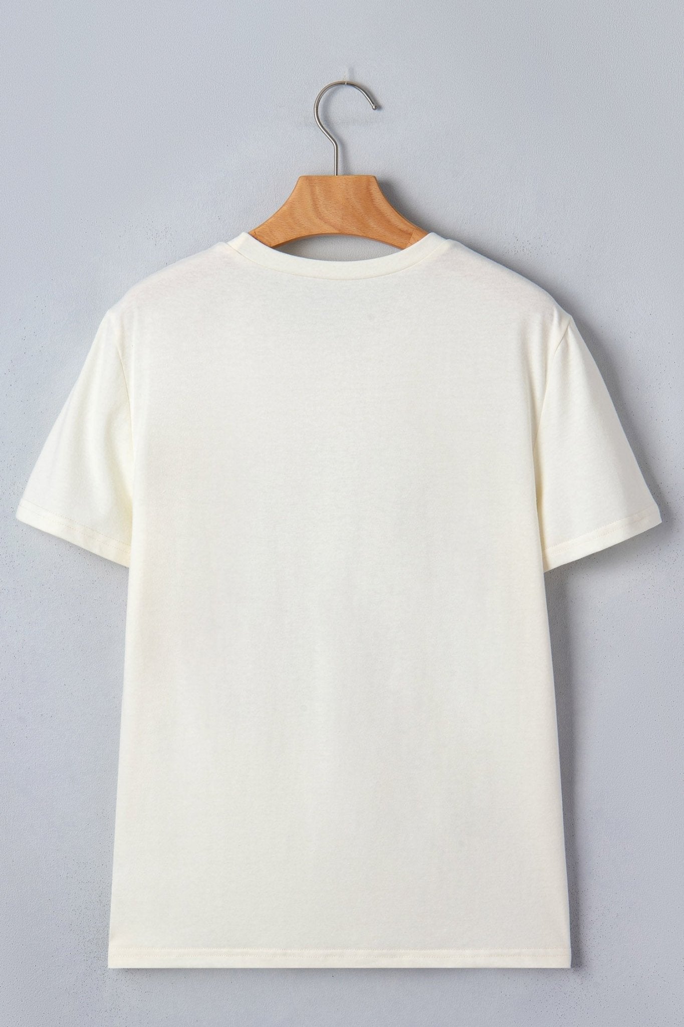 White Fish Print Short Sleeve Round Neck T Shirt - Loving It Shop