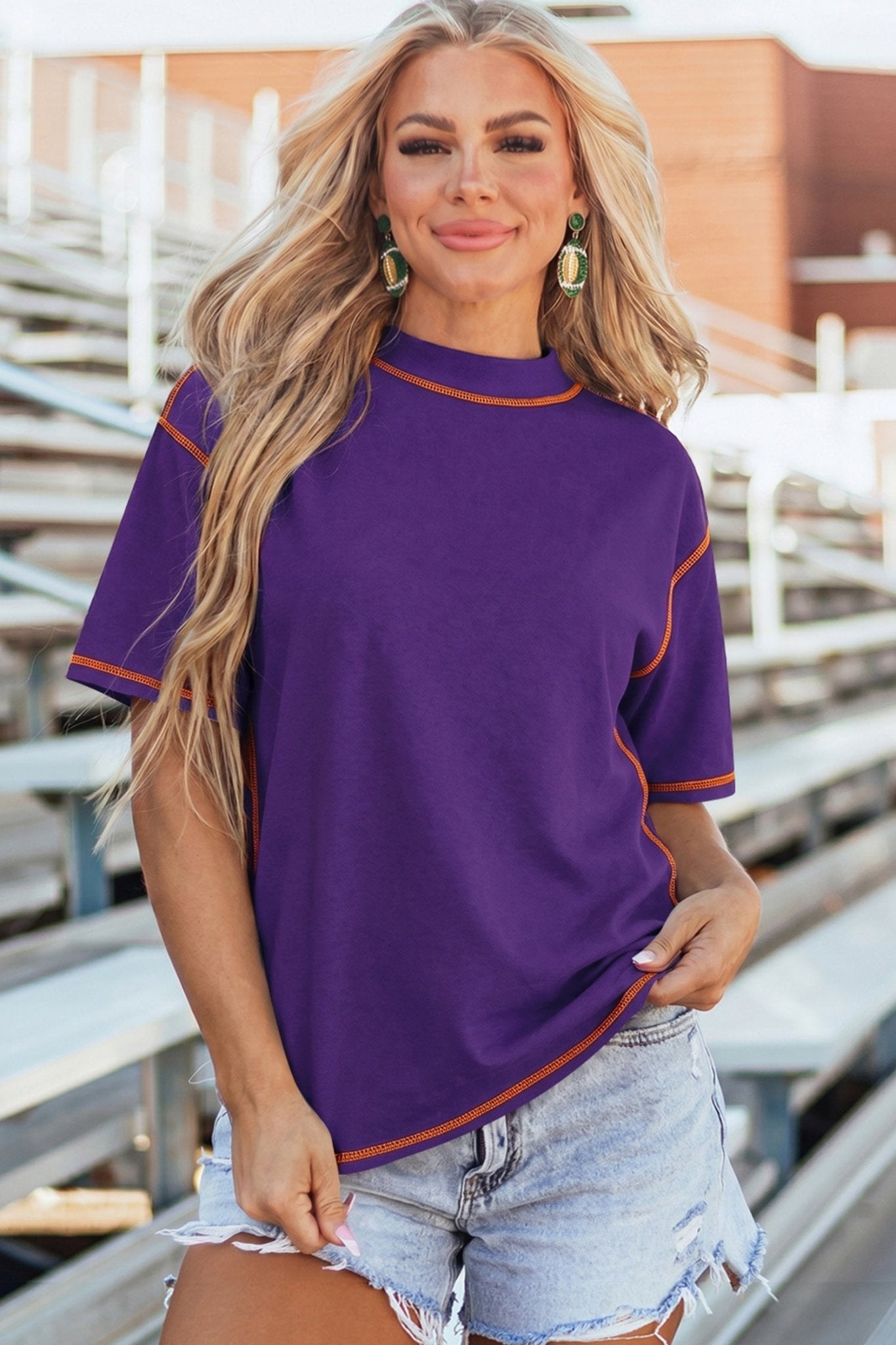 Tillandsia Purple Reversible Contrast - Stitched T-Shirt - Loving It Shop