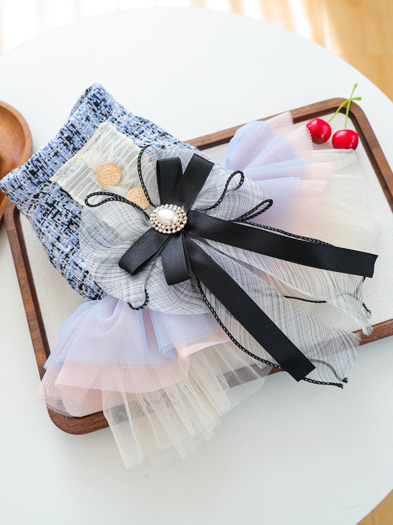 Tweed Pet Dress with Ruffle - Loving It Shop