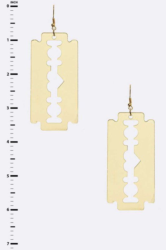 Oversize Razor Blade Plexiglass Drop Earrings - Loving It Shop