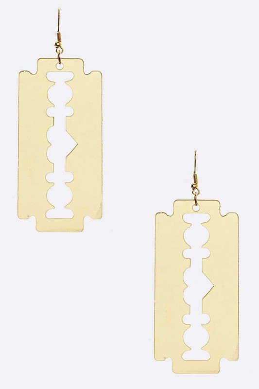 Oversize Razor Blade Plexiglass Drop Earrings - Loving It Shop