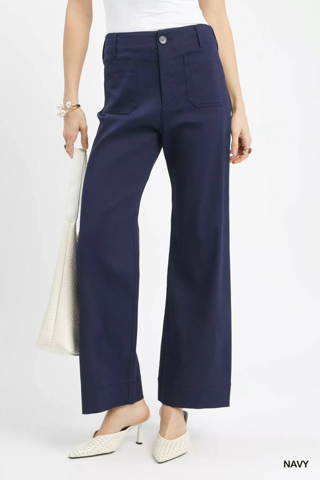 Button Stretched Pants