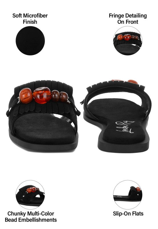 Dinasa Beaded Slip On Flats