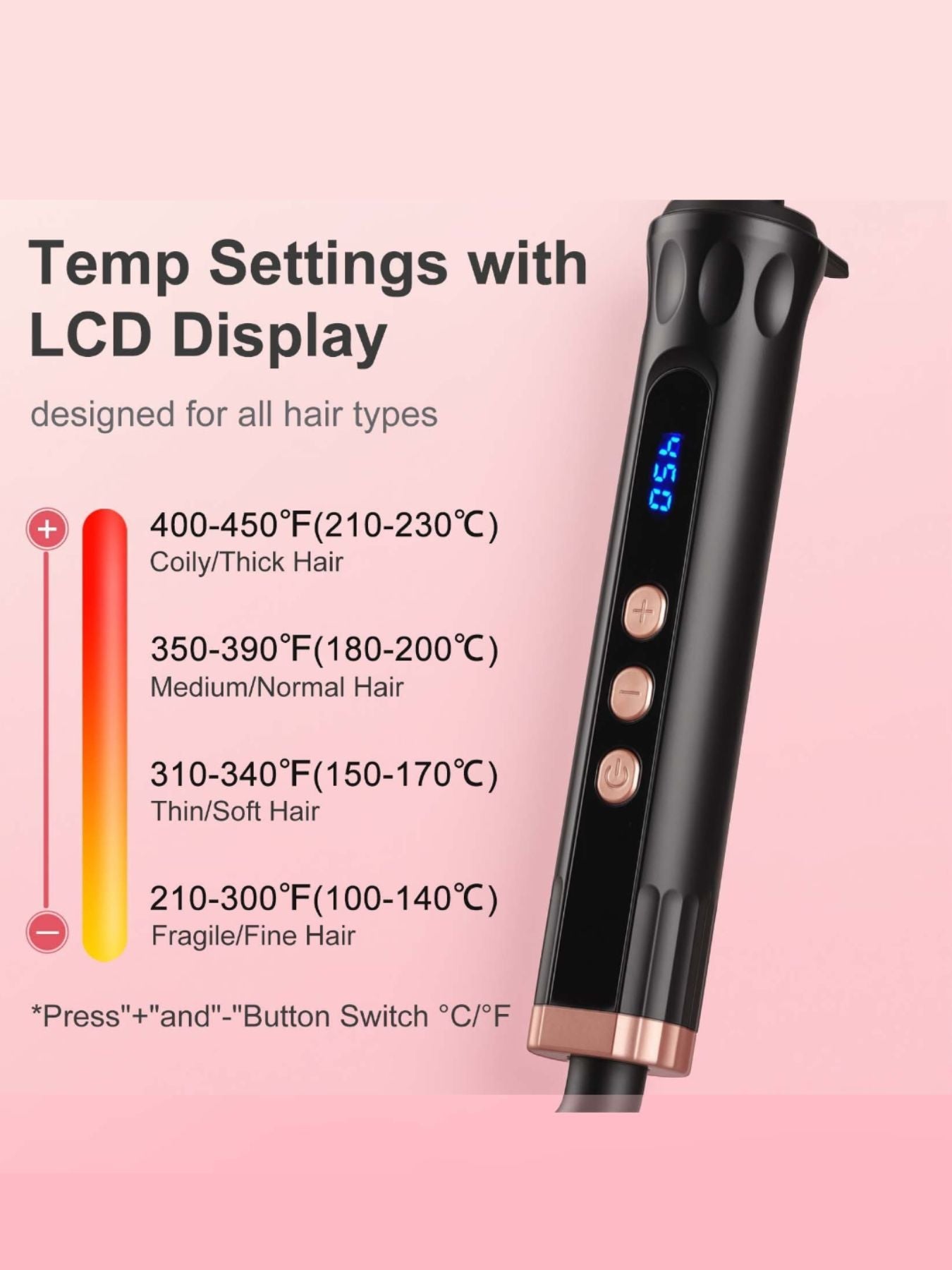 Adjustable Temperature Hair Curling Iron - Loving It Shop