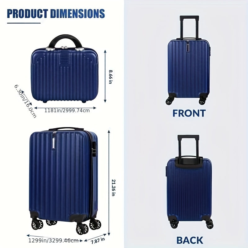 2-Piece Spinner Luggage Set – 20” Carry-On &amp; 14” Crossbody Handbag