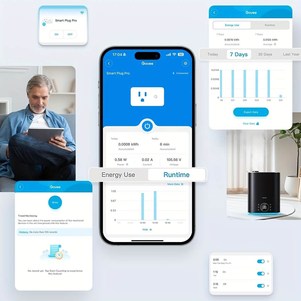 2-Pack: WiFi Smart Plug – 15A, Timer &amp; App Control, Works with Alexa &amp; Google Home