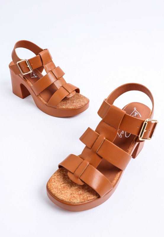Avalon Chunky Pin Buckle Platform Heels - Loving It Shop