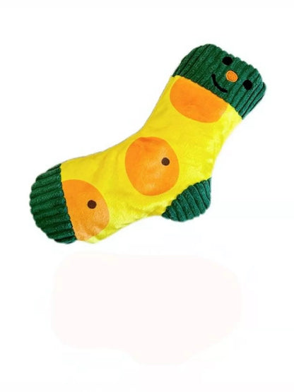 Cartoon Socks Pet Plush Toys - Loving It Shop