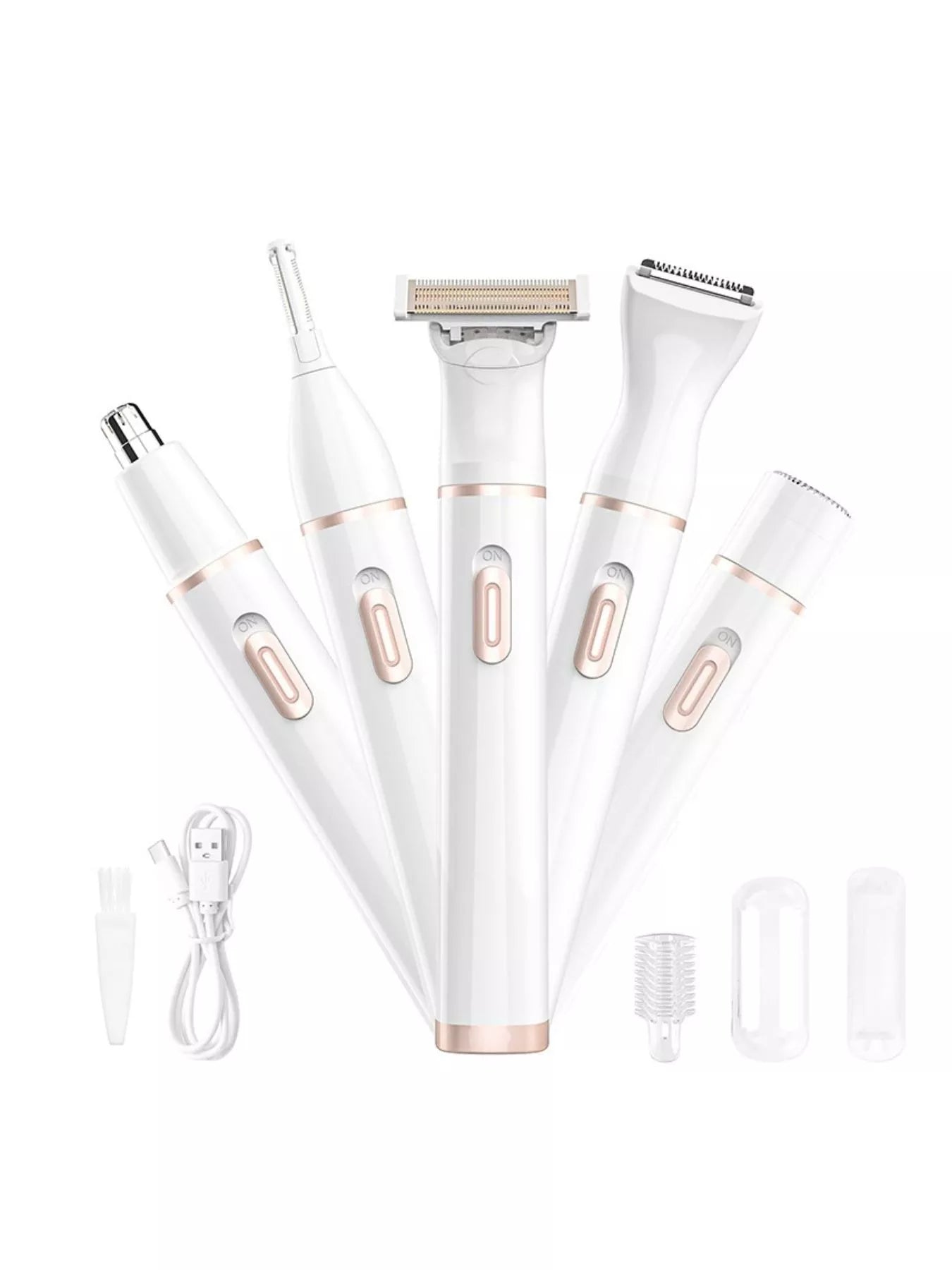 5 - in - 1 Rechargeable Hair Removal Epilator - Loving It Shop