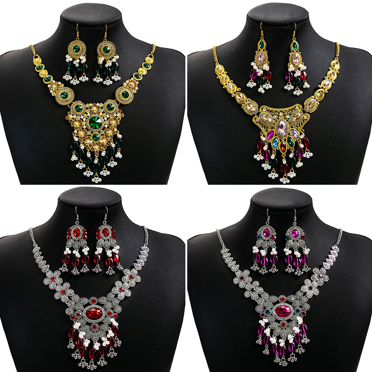European And American Luxurious Exaggerating Jewelry Suit Retro