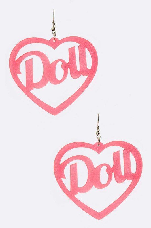 DOLL Iconic Cut Out Acrylic Earrings - Loving It Shop