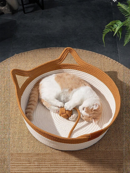 Cat Ear Woven Pet Nest - Loving It Shop