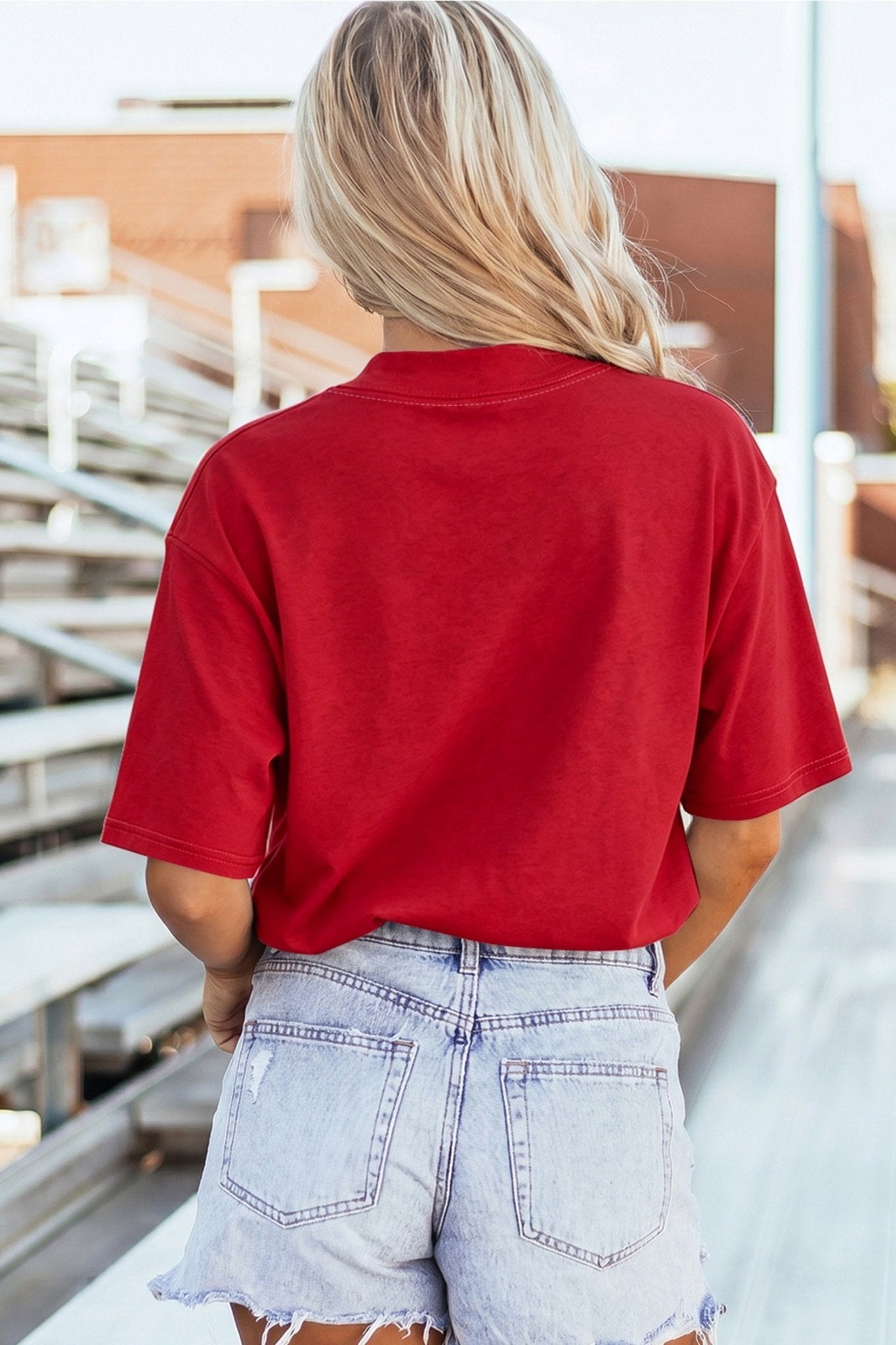 Racing Red Reversible Contrast - Stitched T-Shirt - Loving It Shop
