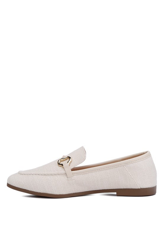Bexley Horsebit Embellished Canvas Loafers