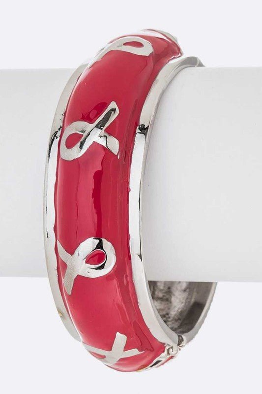 Crystal Ribbon Enamel Hinge Bangle - Loving It Shop