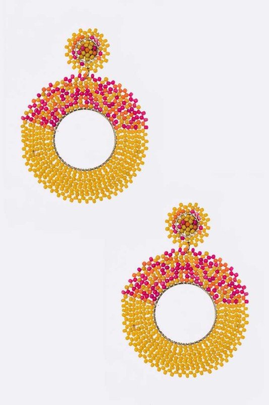 Beaded Mix Tone Festival Earrings - Loving It Shop