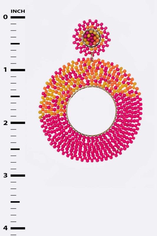 Beaded Mix Tone Festival Earrings - Loving It Shop