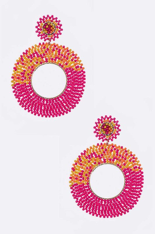 Beaded Mix Tone Festival Earrings - Loving It Shop