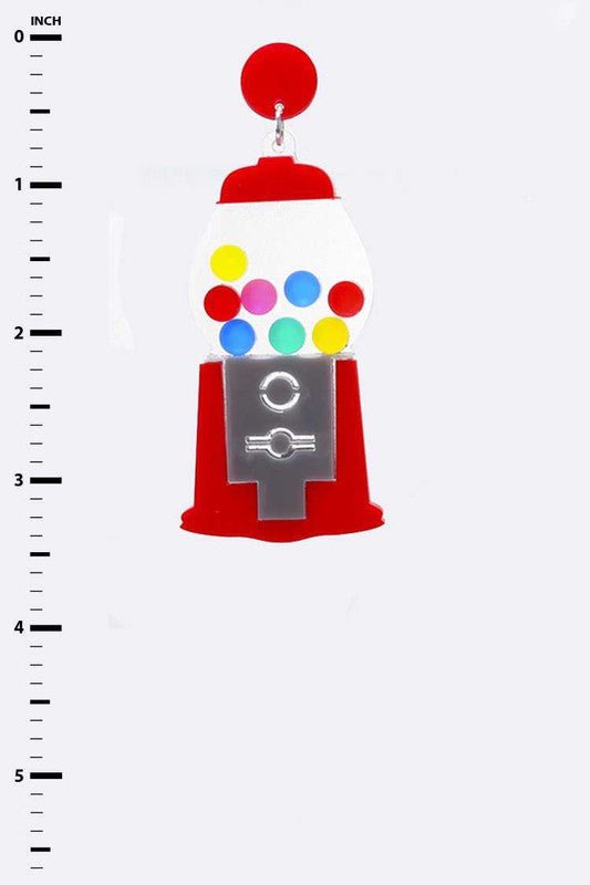 Acrylic Gum Ball Machine Iconic Earrings - Loving It Shop