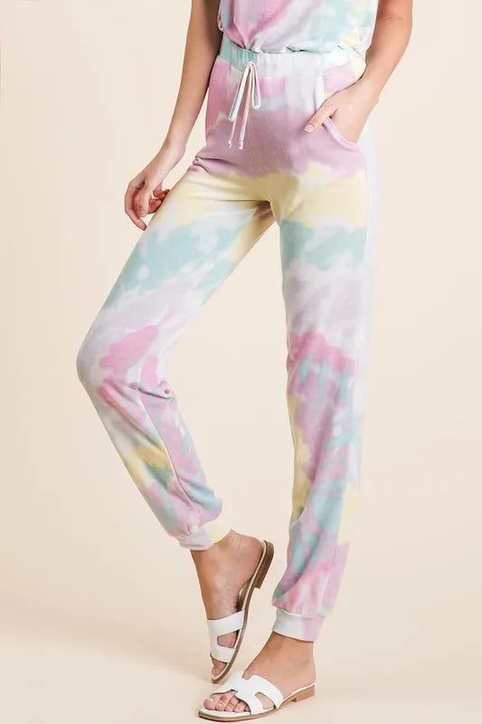Tie Dye French Terry Casual Pants