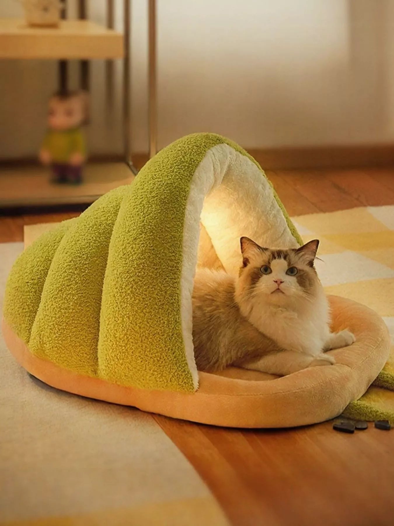 Cozy Caterpillar Shape Pet Nest with Plush Interior - Loving It Shop