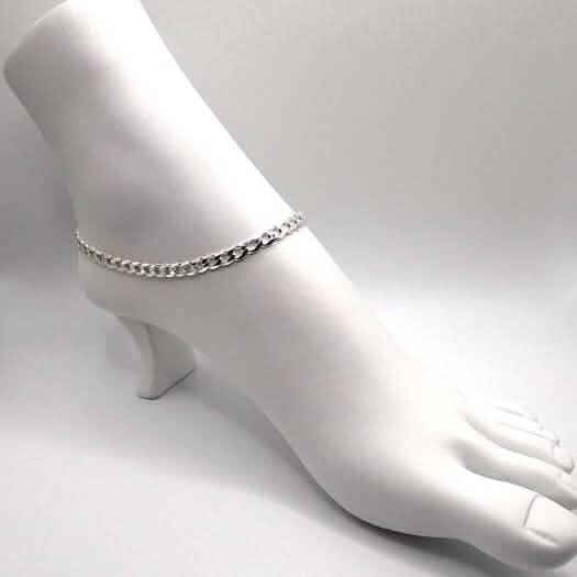 14k Yellow Gold Filled High Polish Finsh Cubun Curb Link Anklet 5mm 9.5&