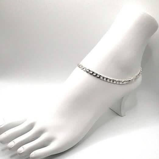 14k Yellow Gold Filled High Polish Finsh Cubun Curb Link Anklet 5mm 9.5&