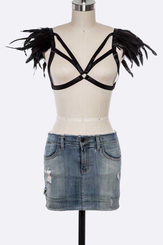 Large Feather Elastic Body Costume - Loving It Shop