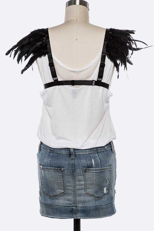 Large Feather Elastic Body Costume - Loving It Shop