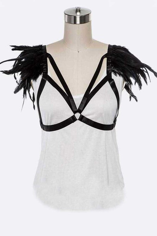 Large Feather Elastic Body Costume - Loving It Shop