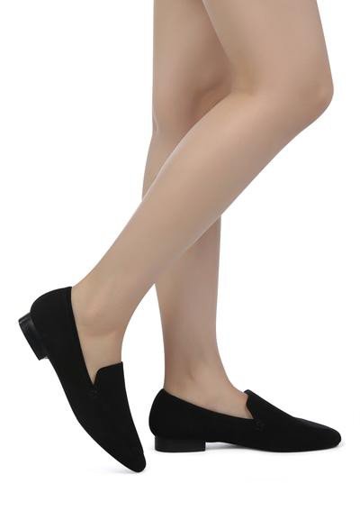 JULIA LEATHER POINTED LOAFERS - Loving It Shop