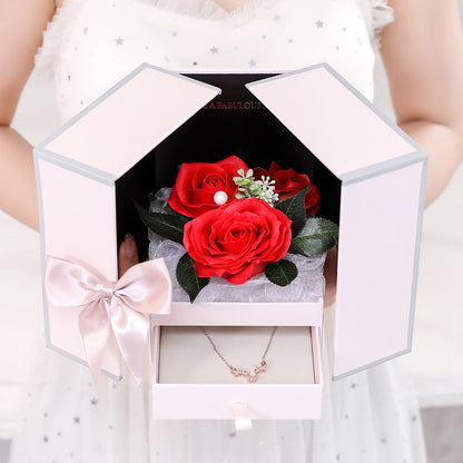 Creative Rose Jewelry Gift Box For Christmas And Valentine&