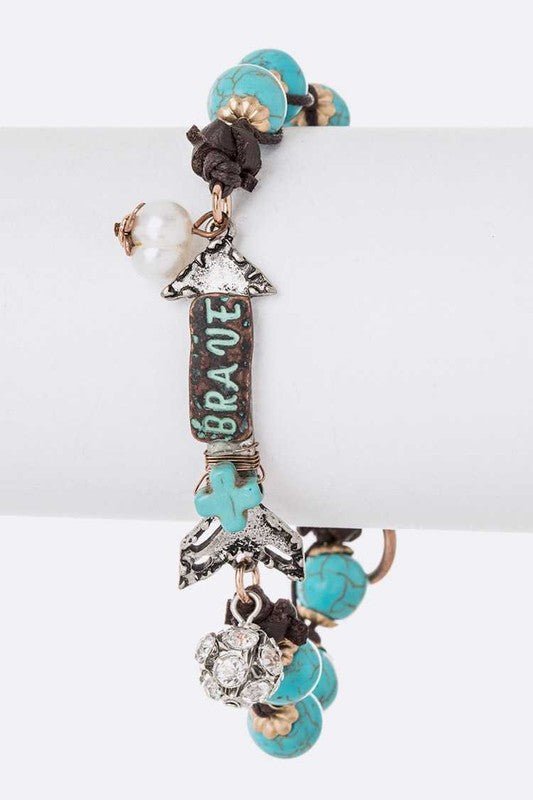 Brave Turquoise Beads Bracelet - Loving It Shop