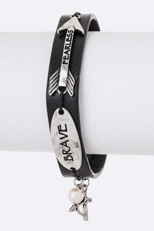 Fearless Leather Bracelet - Loving It Shop