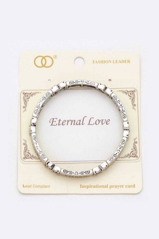 Eternal Love Message Engraved Stretch Bracelet - Loving It Shop
