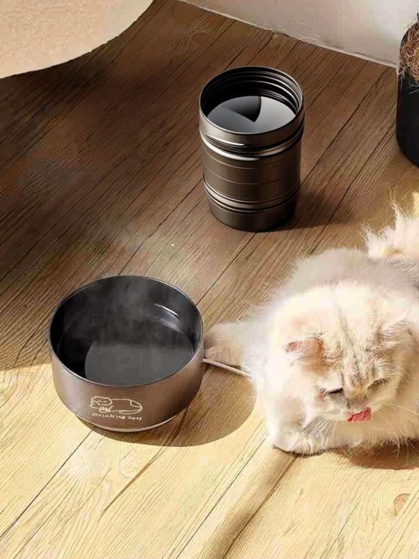 Drinking Cats Pattern Ceramic Pet Bowl - Loving It Shop