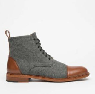 Round Toe Lace-up Low Boots