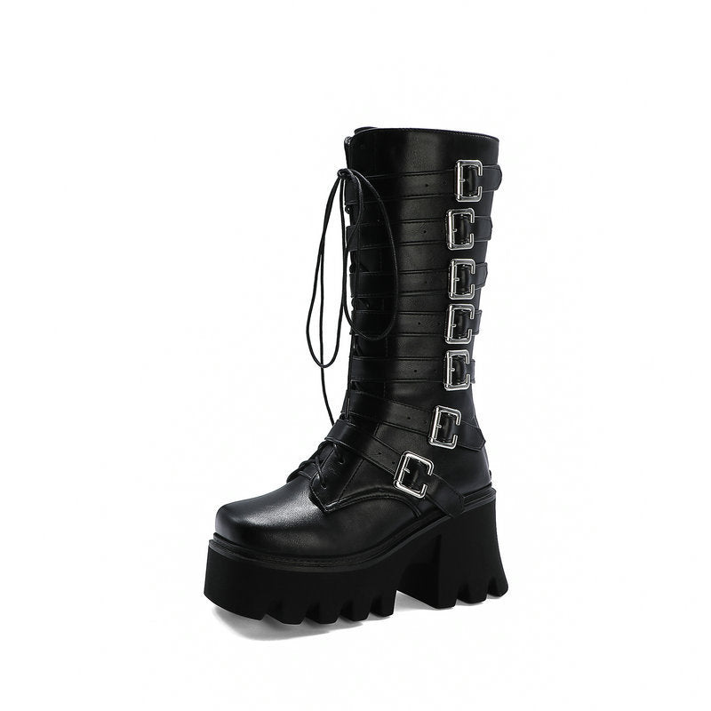 Thick-Heeled High-Heeled Women&
