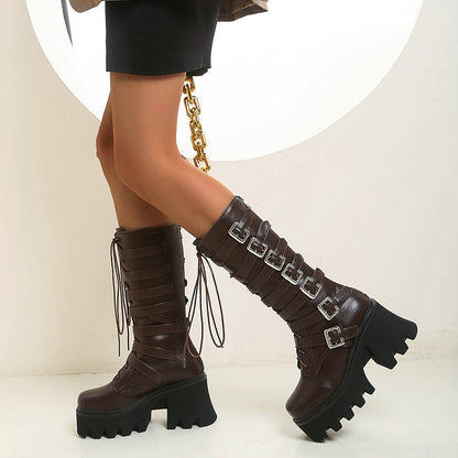 Thick-Heeled High-Heeled Women&